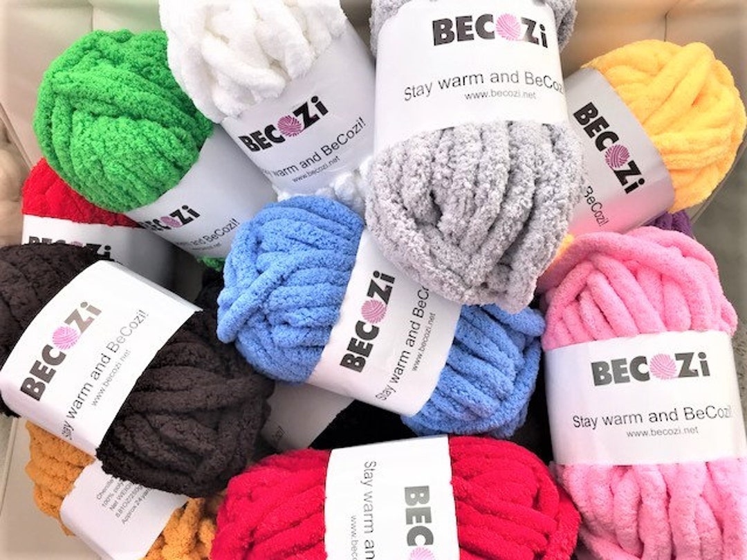 Chenille Yarn FREE SHIPPING Chunky Chenille Yarn Hand Knitting