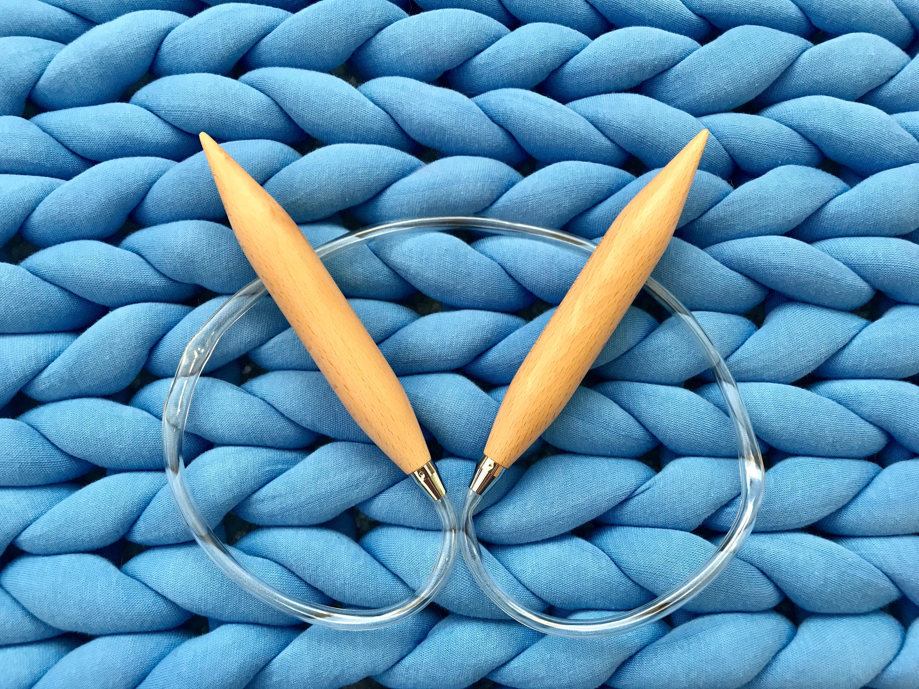 Big Knitting Needles US Size 50 Big Circular Wooden Knitting