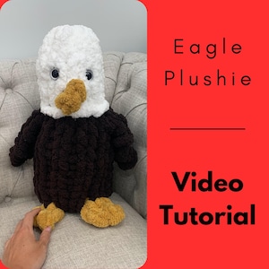 Baby Weißkopfseeadler Plüschtier, Video Anleitung, Handstricken