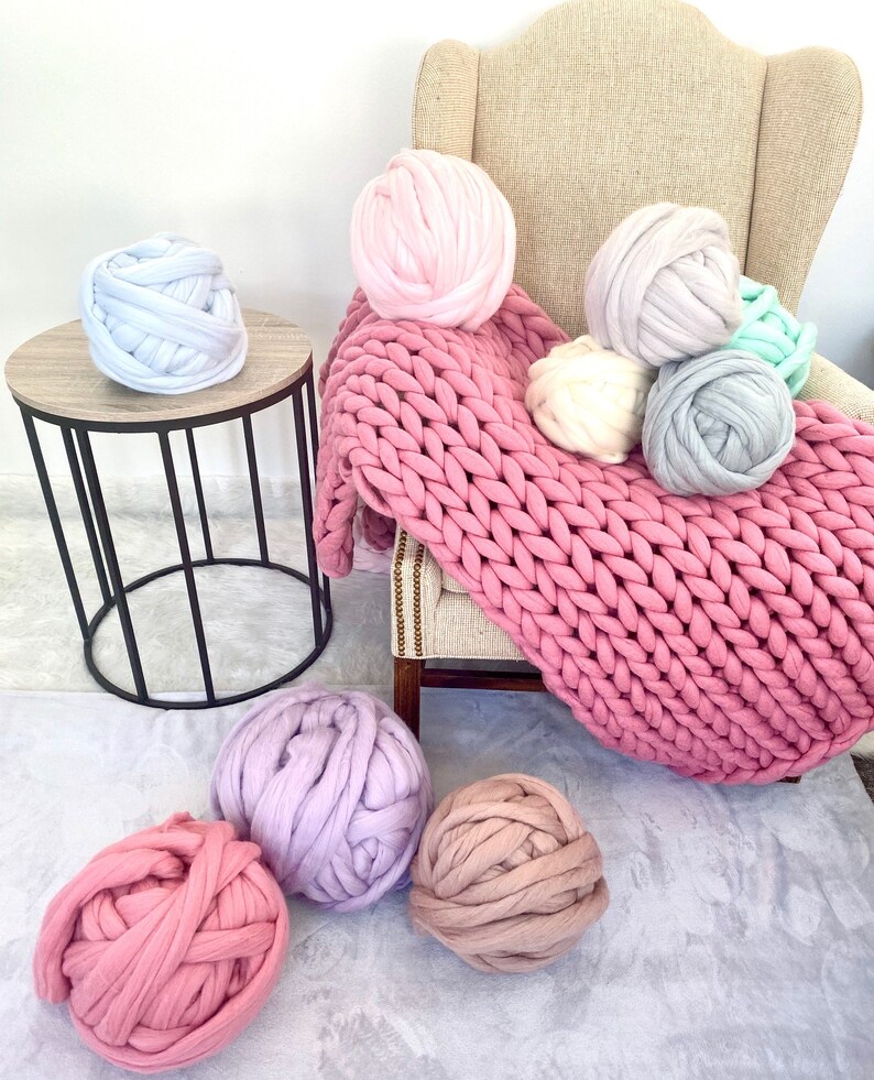 Merino WoolChunky knit Merino wool Hand knit Arm Knit Yarn Etsy