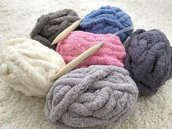 Jumbo Chenille Yarn FREE SHIPPING Chenille Yarn Hand Knit Yarn Blanket Yarn Etsy Canada