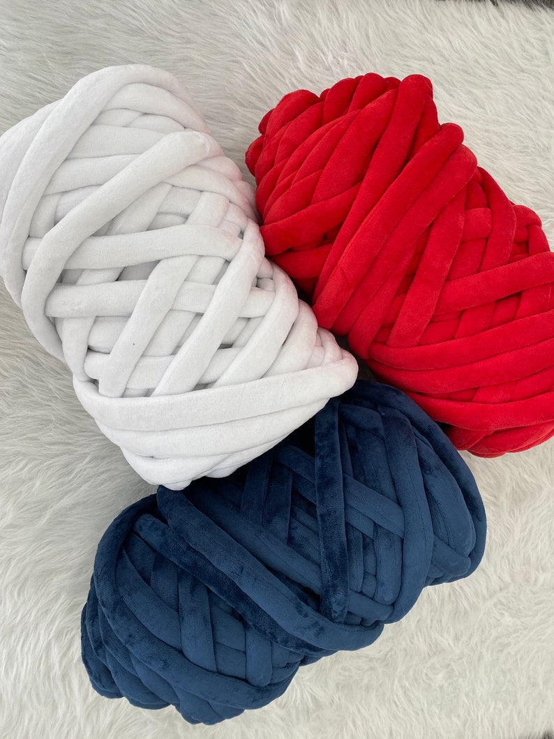 Velvet yarn Chunky velvet yarn Velvet Tube yarn Hand Etsy