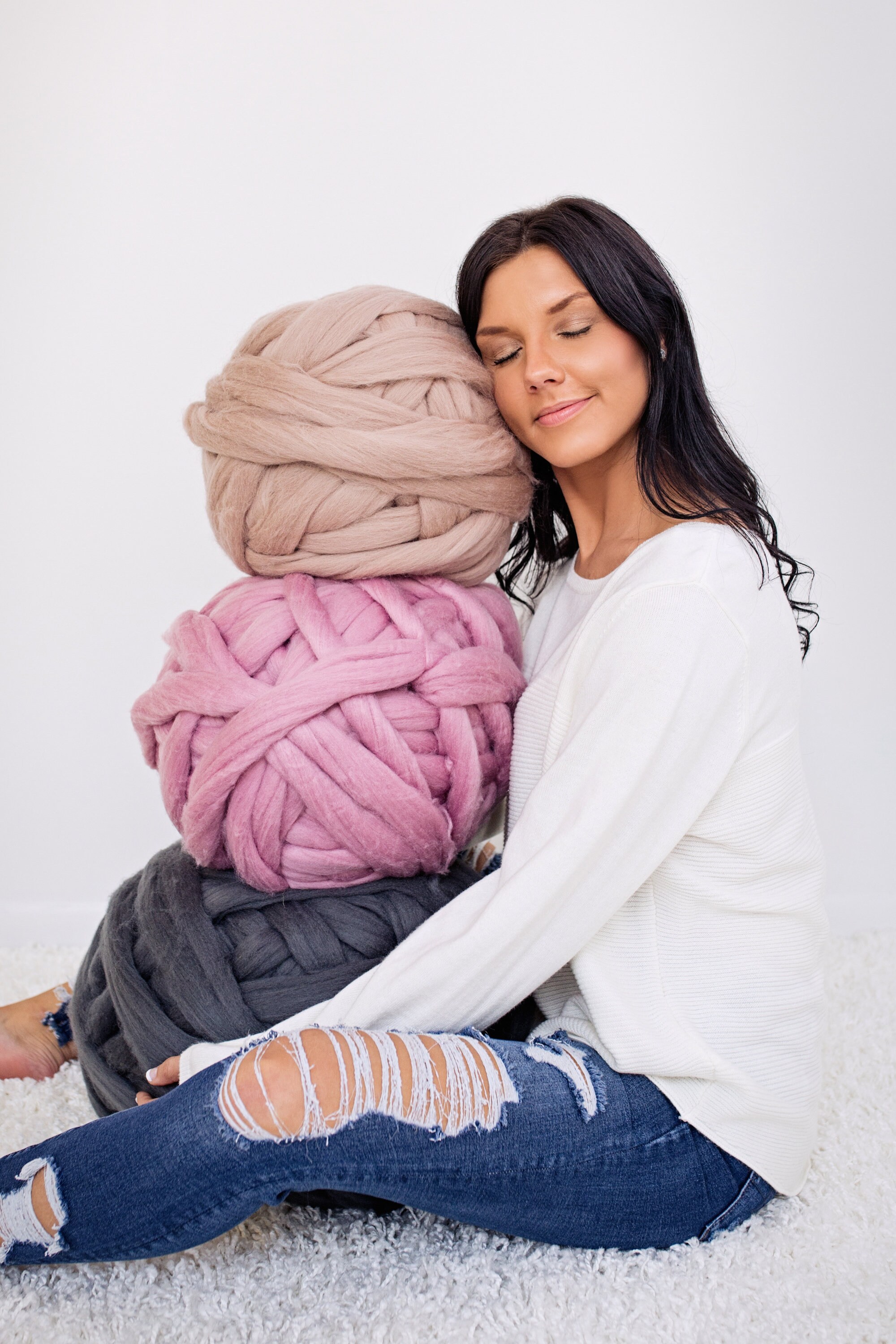 Chunky Knit Yarn Merino wool Hand knitting Super Chunky Etsy