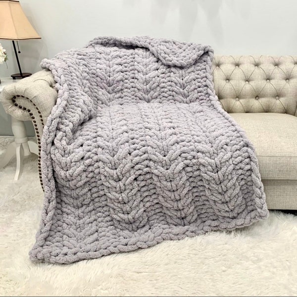 Large Cable Knit Blanket Etsy