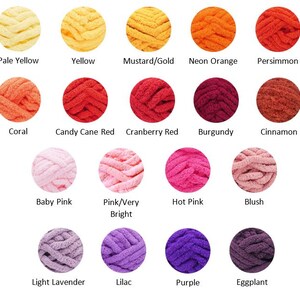 Chenille Yarn, FREE SHIP, 8 skeins Chunky Chenille Yarn, Hand knitting yarn, Blanket Yarn image 10