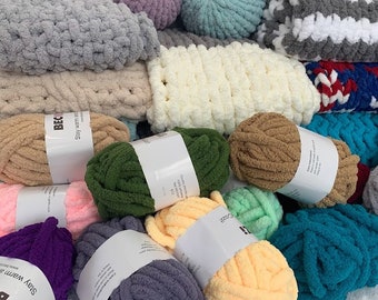 Chenille Yarn, FREE SHIPPING, Chunky Chenille Yarn, Hand knitting yarn, Blanket Yarn