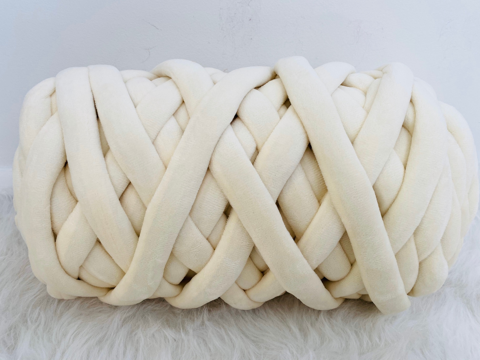 Velvet yarn Chunky velvet yarn Velvet Tube yarn Hand Etsy