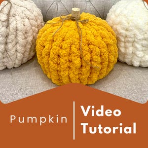 PUMPKIN, Chunky Chenille, Video Tutorial