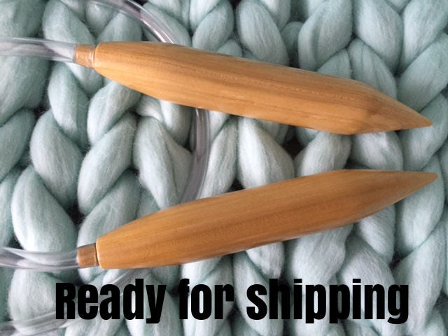 Big Knitting Needles US Size 50 Big Circular Wooden Knitting