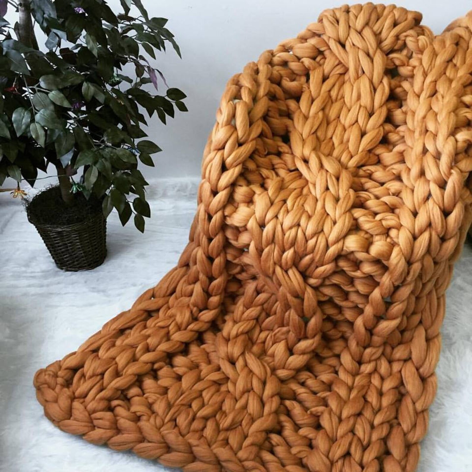 Chunky Cable Knit Blanket Cable Knit Blanket Chunky Knit Etsy
