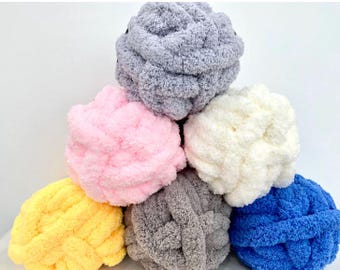 Jumbo Chenille Yarn, FREE SHIPPING, Chenille Yarn, Hand knit yarn, Blanket yarn