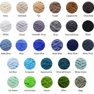 Chenille Yarn, FREE SHIPPING, Chunky Chenille Yarn, Hand knitting yarn, Blanket Yarn image 9