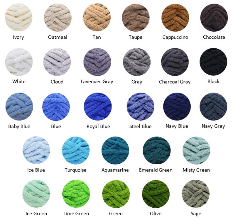 Chenille Yarn, FREE SHIPPING, Chunky Chenille Yarn, Hand knitting yarn, Blanket Yarn image 9