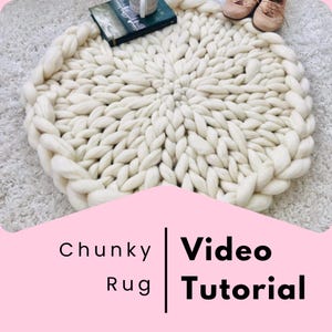 CHUNKY CIRCLE RUG, Video Tutorial, Hand Knitting