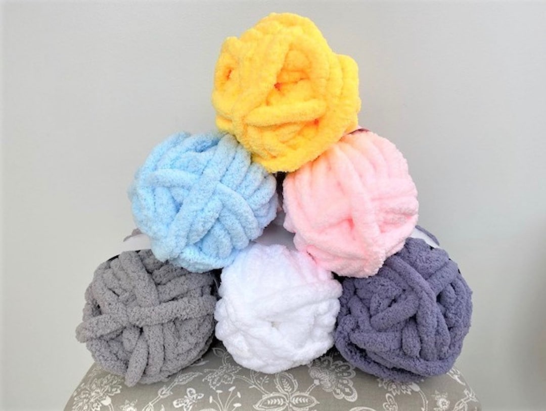 Chenille Yarn Chunky Chenille Yarn Hand Knitting Yarn Blanket Yarn Etsy