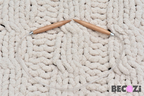Big Knitting Needles US Size 50 Big Circular Wooden Knitting Needles Etsy