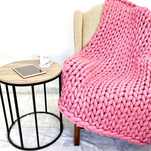 DIY Arm Knit Kit, Merino blanket, Chunky Knit DIY knitting kit, Birthday gift image 5