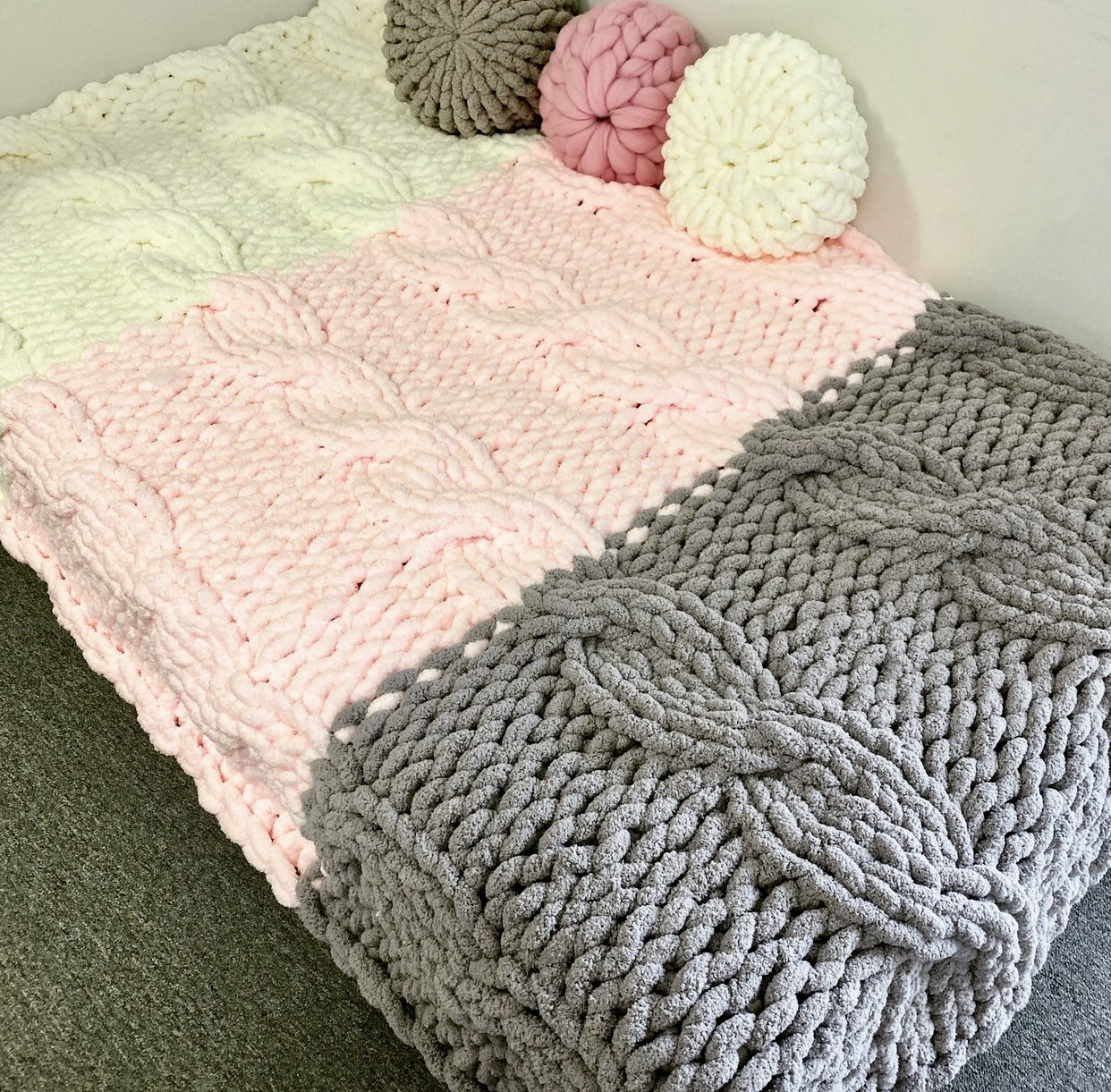 Chunky Knit Blanket Chenille Yarn blanket Chunky chenille Etsy