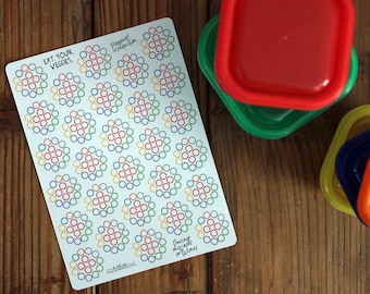Portion Control Tracker Stickers: 21 Day Fix, Ultimate & Vegan Fix