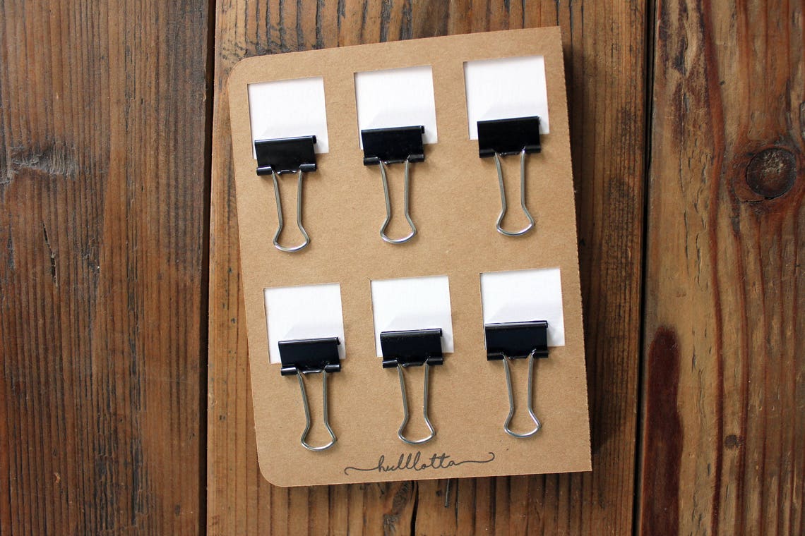 Binder Clip Tabs 12 Months JanDec Small 3/4 black Etsy
