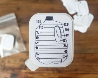 Stickers eau/hydratation || Paquet de 31 autocollants faciles à décoller de 1,5 x 1,25 po. coupés individuellement ||  Ombrez le pichet d'un gallon pendant que vous buvez