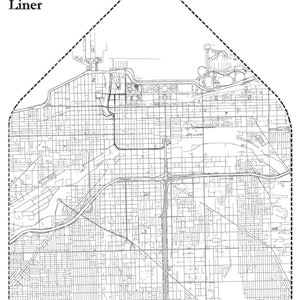 Forro de envelope do mapa de ruas de Chicago (download digital) 8 estilos/tamanhos