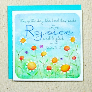 Bible Verse Note Cards,Floral Scripture Note Cards, Scripture-Psalms 118:24