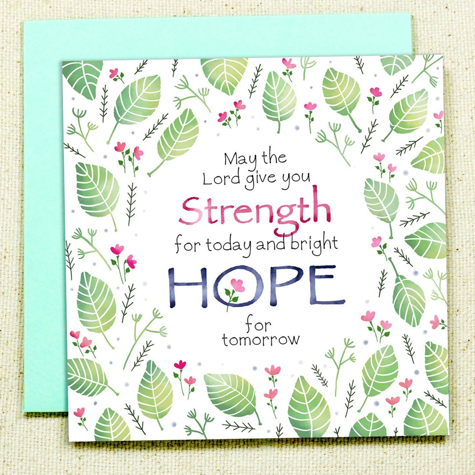Christian Encouragement Note Card Featuring Words From the - Etsy