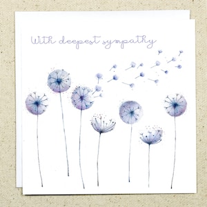 Simple Sympathy Card featuring delicate blue flowers