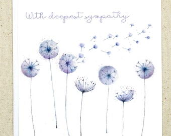 Simple Sympathy Card featuring delicate blue flowers