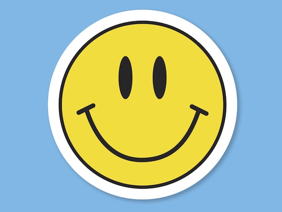 Smiley Face Vinyl Sticker, Smile Face Sticker, Fun Sticker, Friend