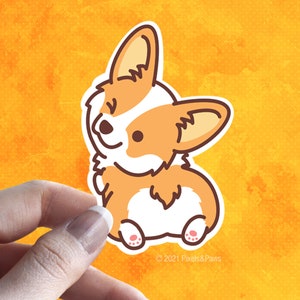 Cute Corgi Sticker, Cute Corgi Butt ,Corgi Sticker, Corgi Lover Sticker, Animal Sticker, Dog Lover Gift, Cool Sticker, Corgis