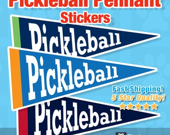 Pickleball Pennant Stickers: Planner, Laptop, Scrapbook