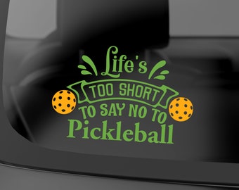 Pickleball Car Decal: Funny Laptop/iPad Sticker
