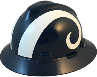 la rams hard hat with horns