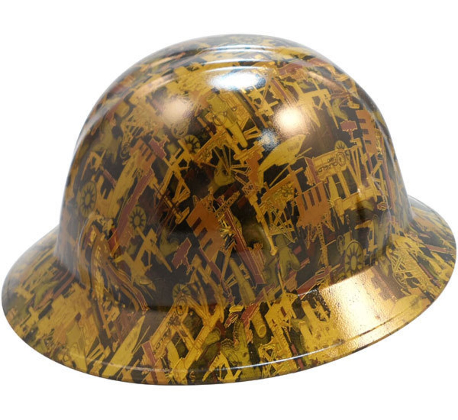 Oilfield Camo Yellow Hydro Dipped Hard Hats Full Brim Style Etsy