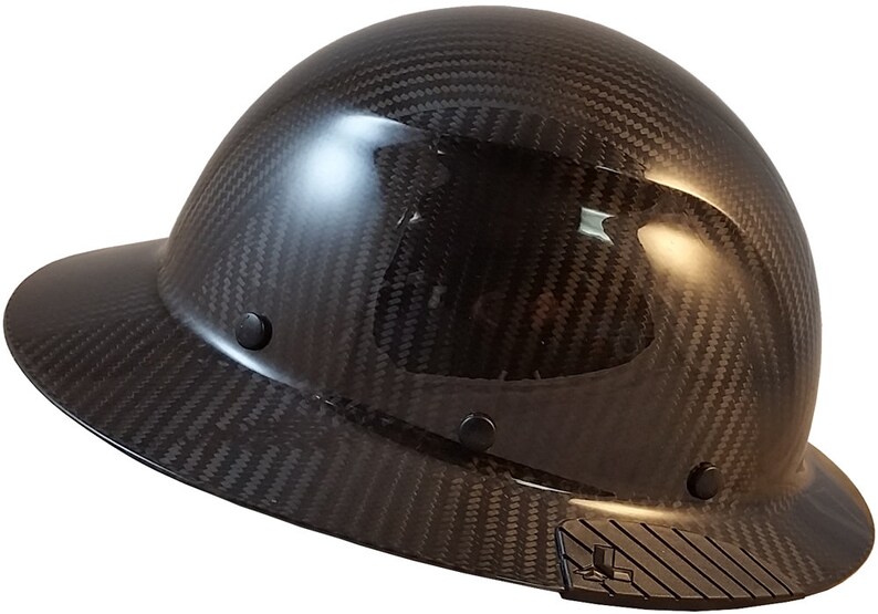 Actual Carbon Fiber Hard Hat Full Brim Glossy Black Etsy