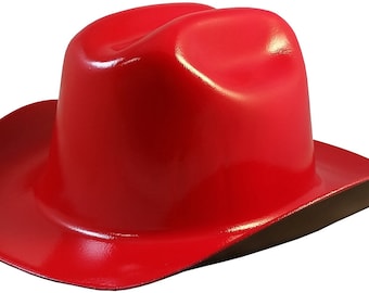 Outlaw Cowboy Hardhat with Ratchet Suspension - Red