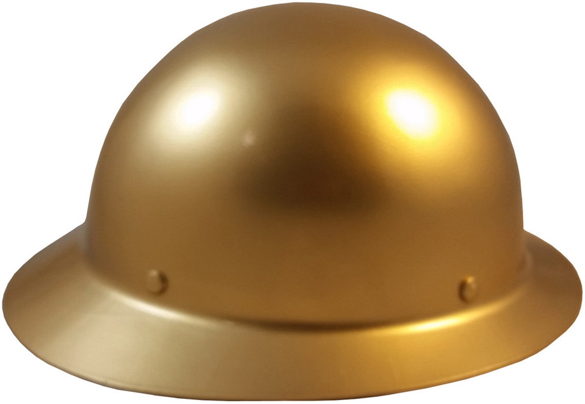 MSA Skullgard Full Brim Hard Hat Gold Etsy
