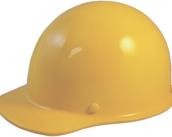 MSA Skullgard Cap Style Hard Hat - Yellow with Staz On Suspension