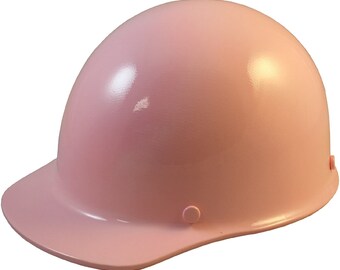 MSA Skullgard Cap Style Hard Hat - Light Pink with Staz On Suspension