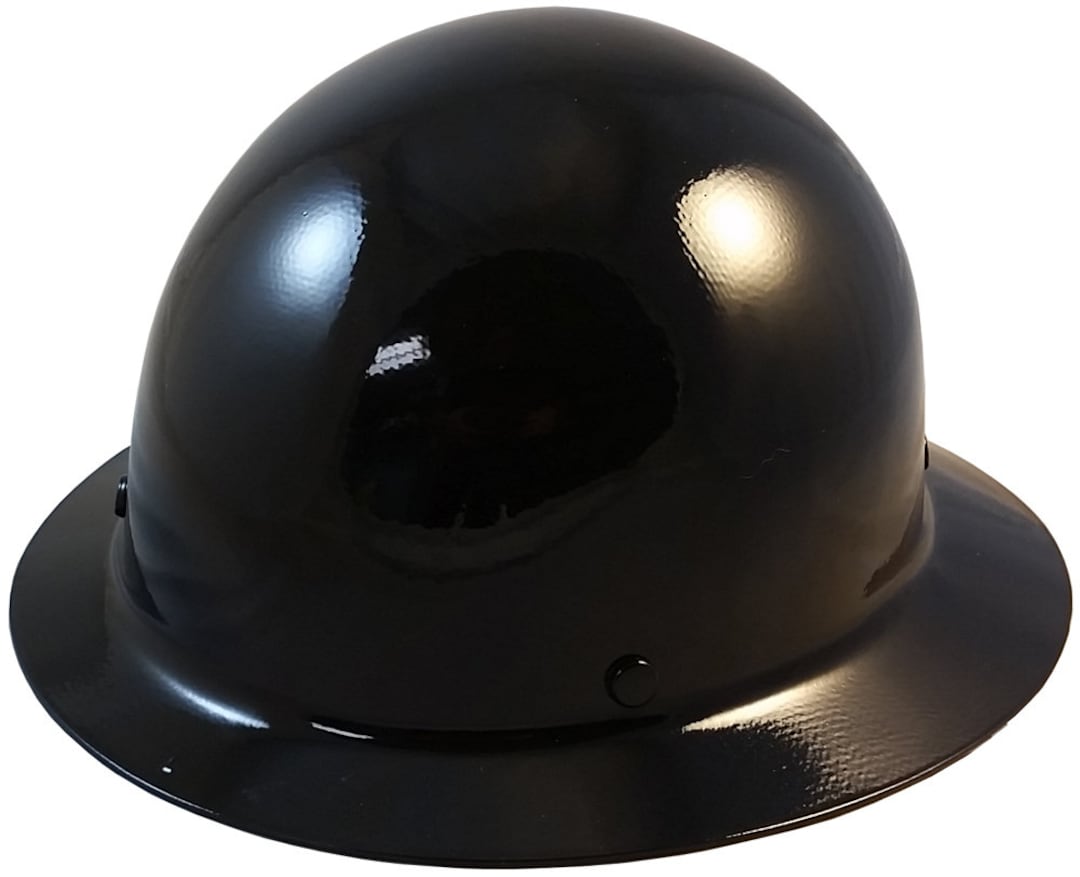 MSA Skullgard Full Brim Hard Hat Black With Ratchet Suspension Etsy