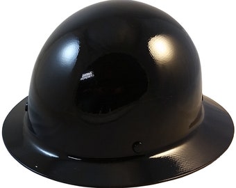 MSA Skullgard Full Brim Hard Hat - Black with Ratchet Suspension