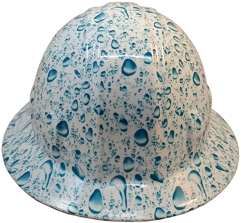Rain Drop Full Brim Hydro Dipped Hard Hat Etsy