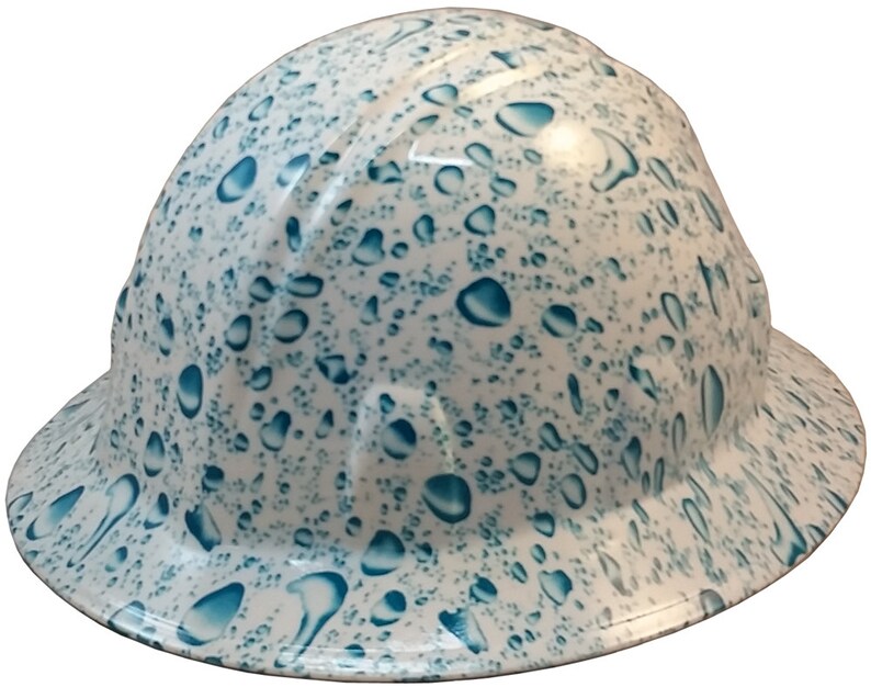 Rain Drop Full Brim Hydro Dipped Hard Hat Etsy