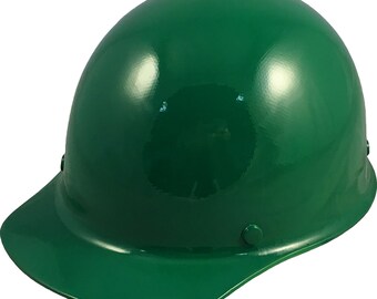 MSA Skullgard Cap Style Hard Hat - Green with Staz On Suspension