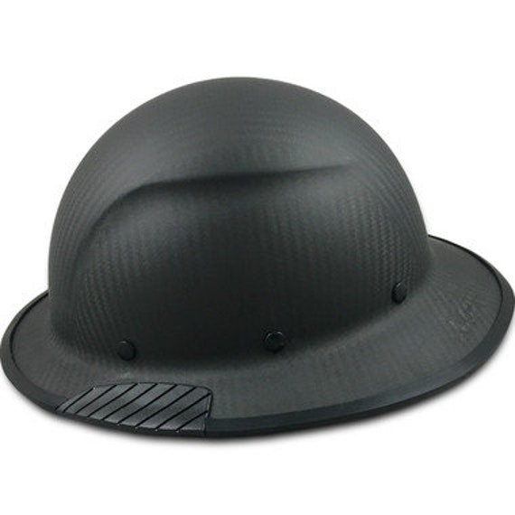 Actual Carbon Fiber Hard Hat Full Brim Matte Black 