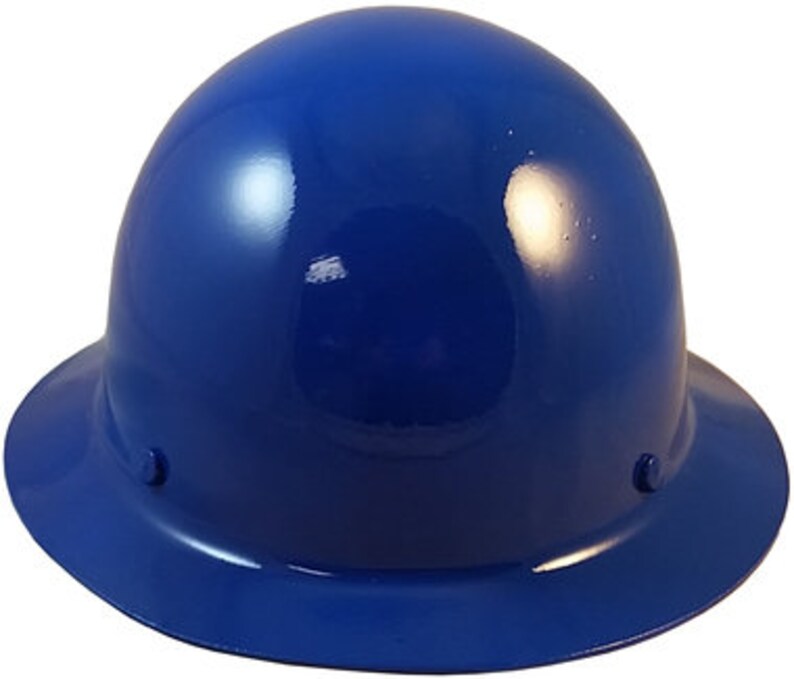 MSA Skullgard Full Brim Hard Hat Blue Etsy
