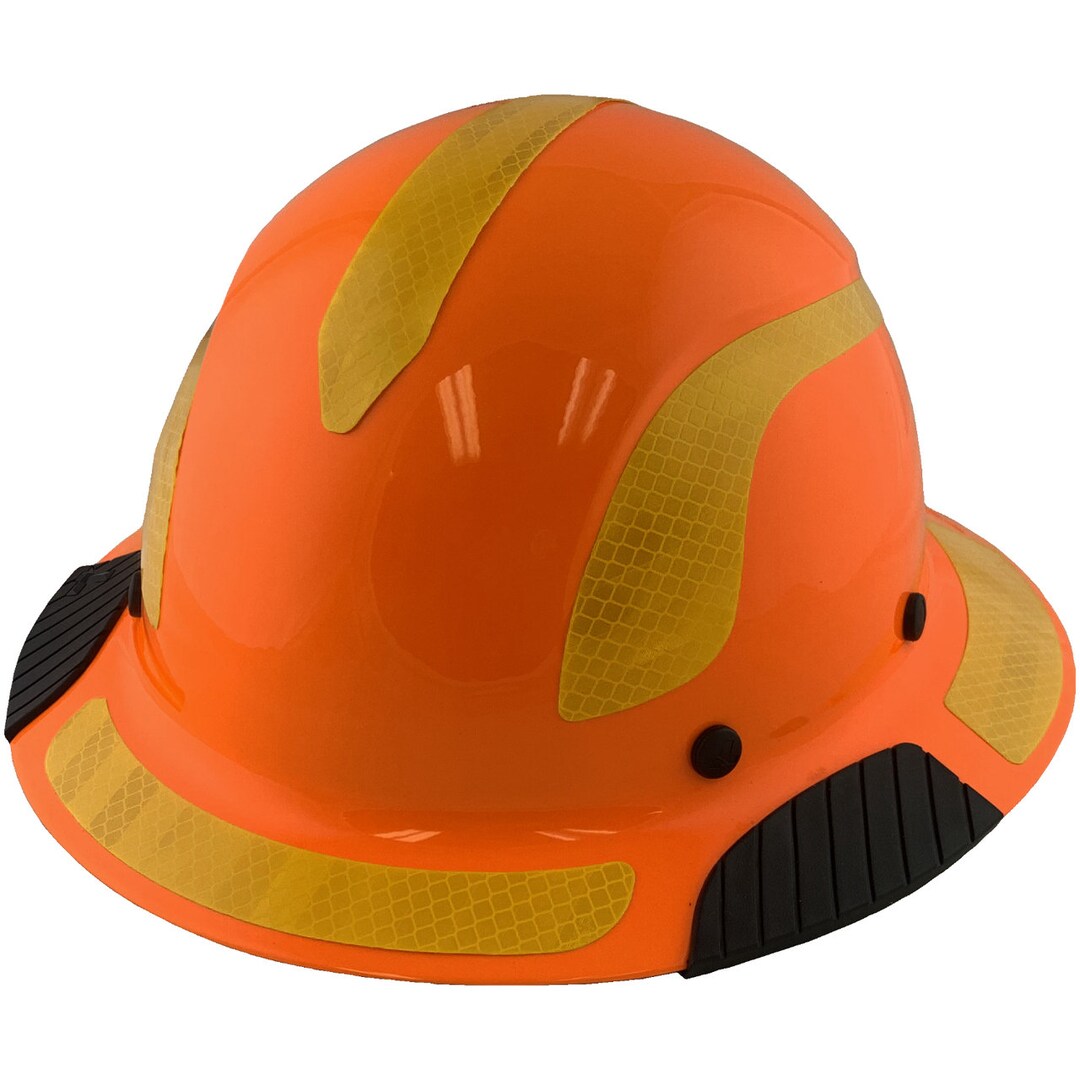 DAX Fiberglass Composite Hard Hat Full Brim Highviz Orange With