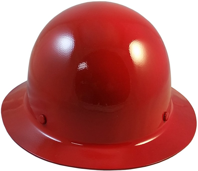 MSA Skullgard Full Brim Hard Hat Red Etsy
